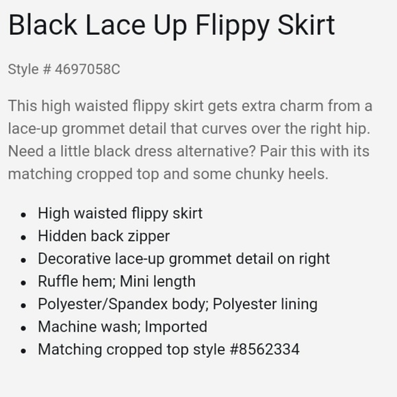 Lace up ruffle skirt - Picture 2 of 5